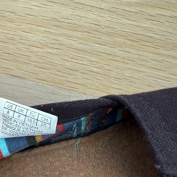 Toms Black Canvas Slip-Ons with Striped Lining - Picture 5 of 5